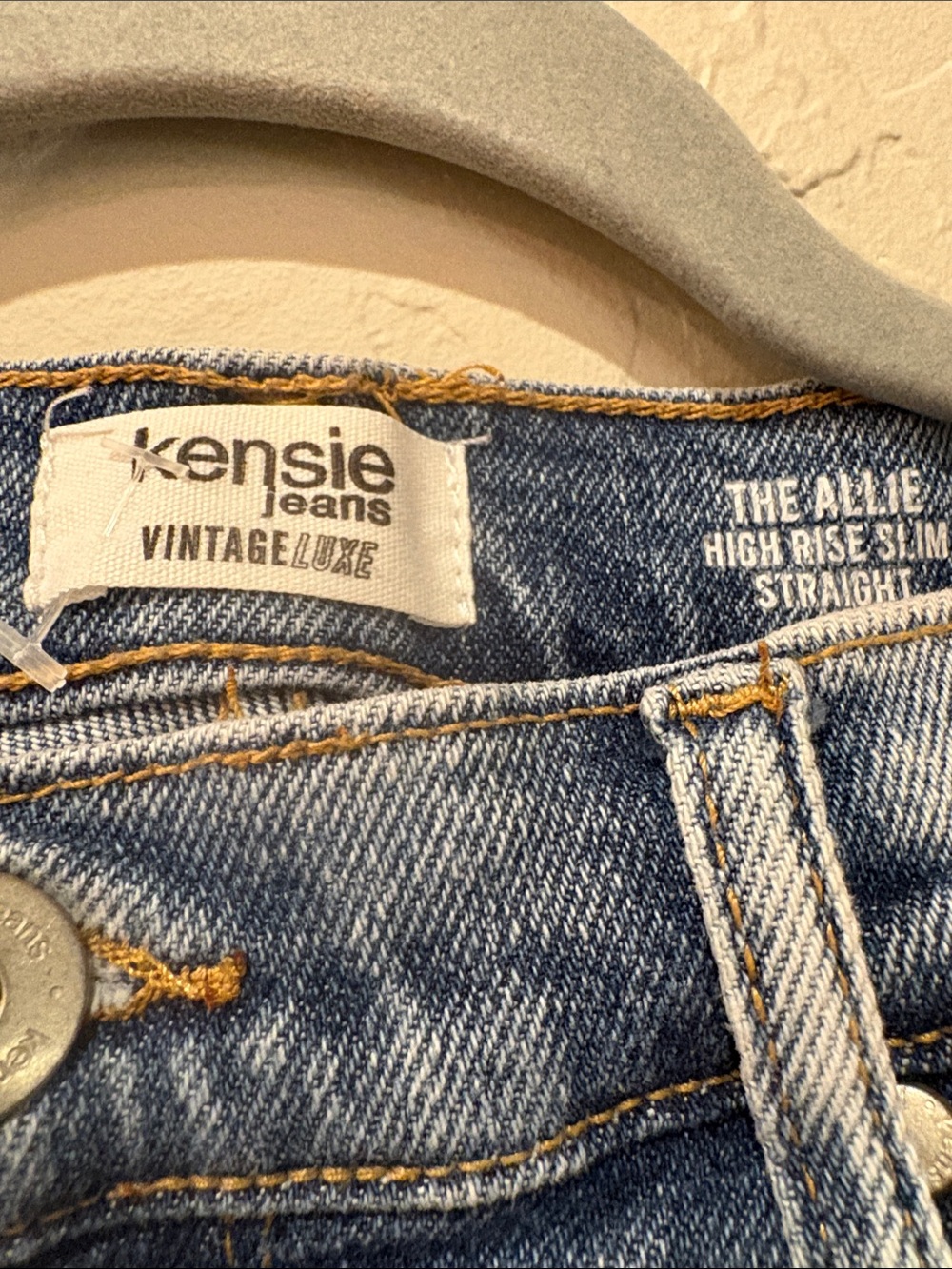 Kensie Light Blue Cropped Straight Jeans - Picture 3 of 5